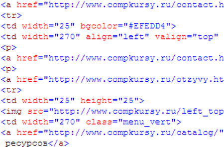 часть html кода этой страницы